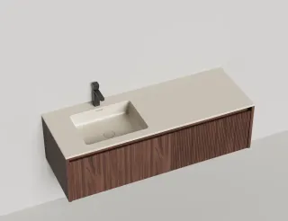 Подвесная тумба Salini Domino 27D214ON 140см шпон Onda Plus